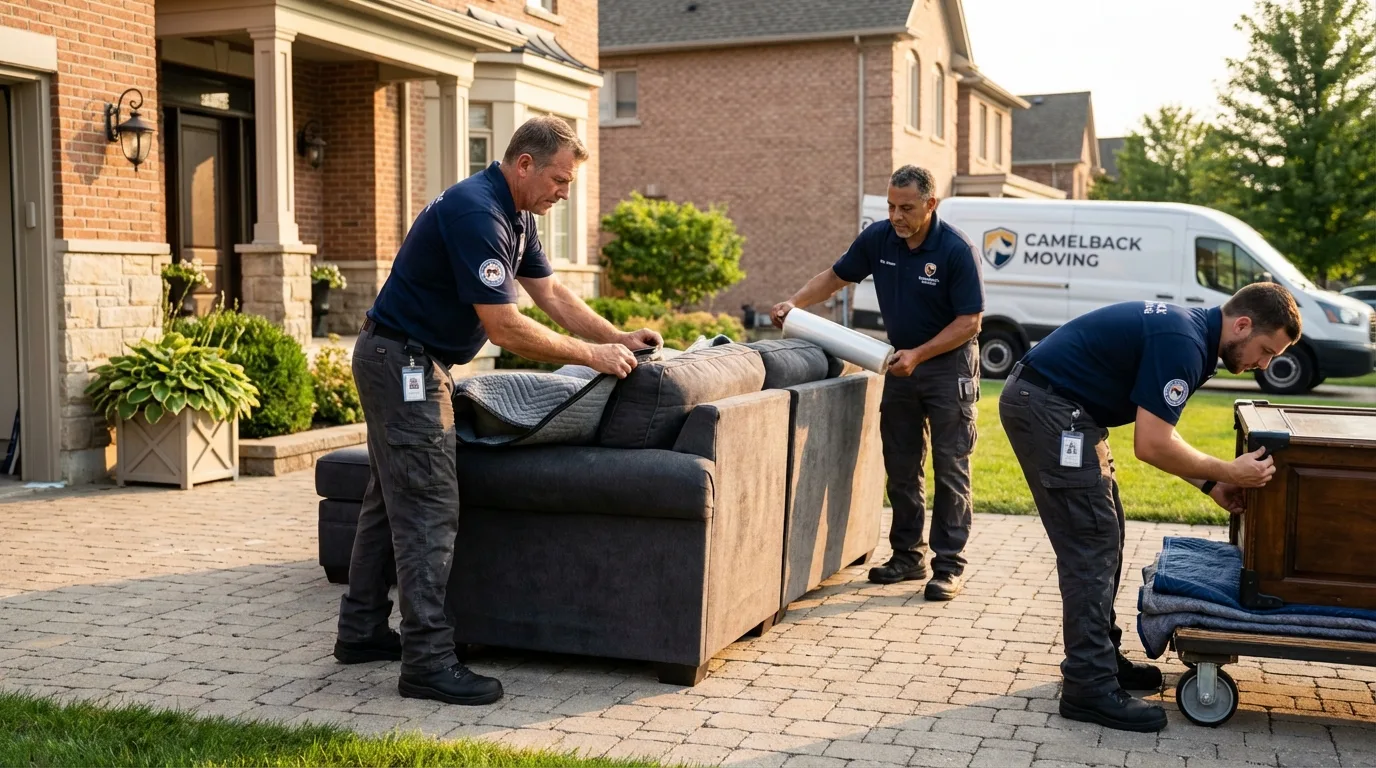 Large estate moving crew wrapping furniture in Rio Grande City, TX