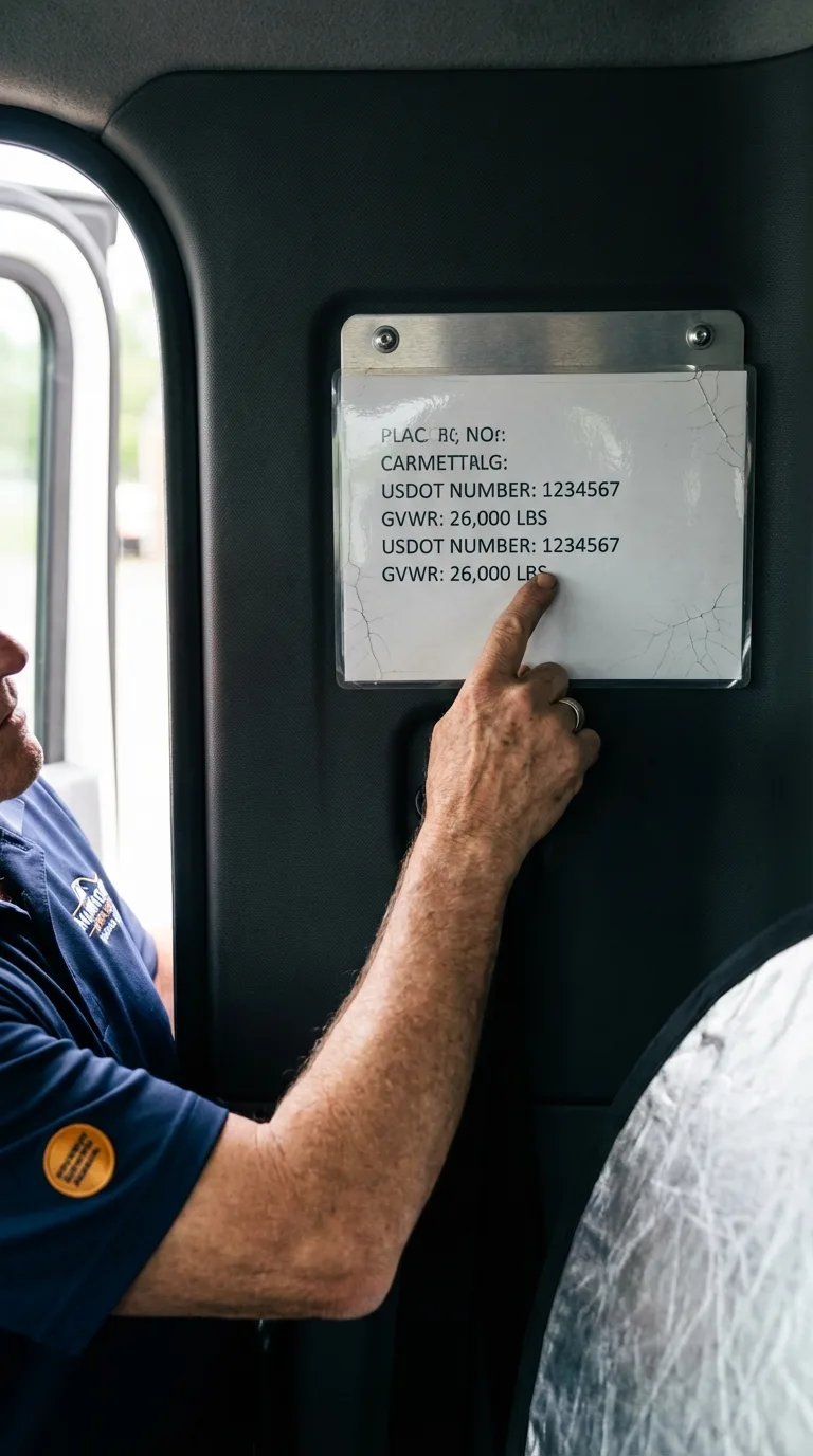 USDOT licensing placard verification in Rio Grande City